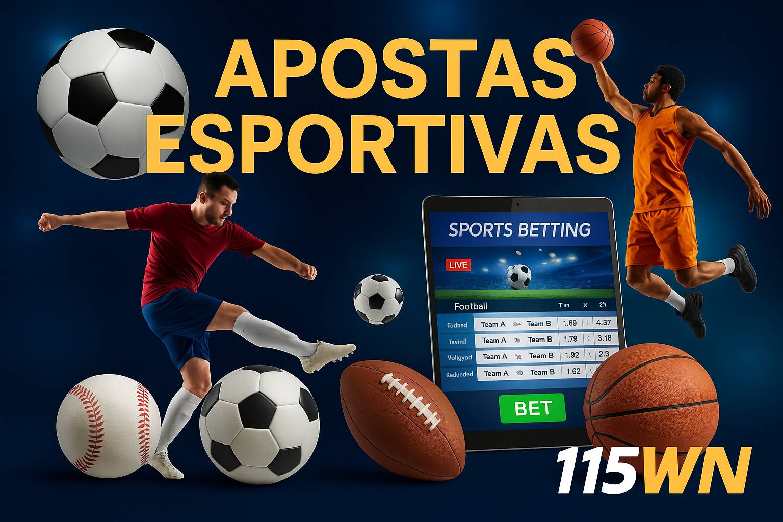 Apostas esportivas no cassino online 115WIN